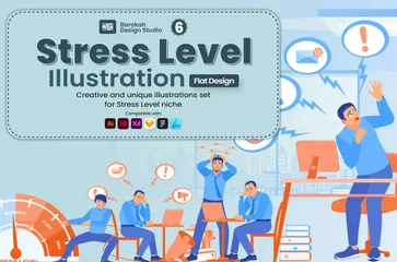 Niveau de stress 2 Pack d'Illustrations