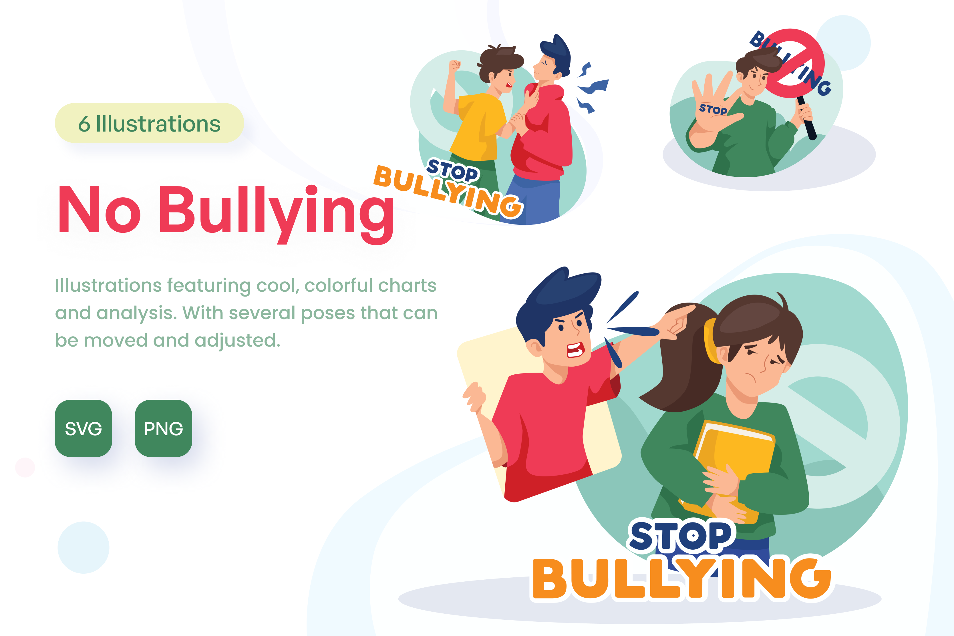 Premium No Bullying Illustration pack from People Illustrations