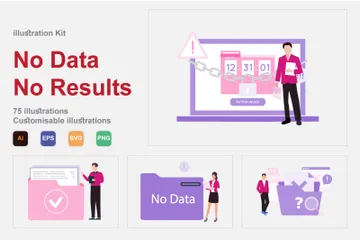 No Data, No Results Illustration Pack