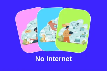 No Internet Illustration Pack