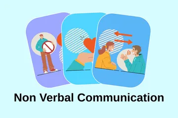 Non Verbal Communication Illustration Pack
