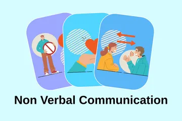 Non Verbal Communication Illustration Pack