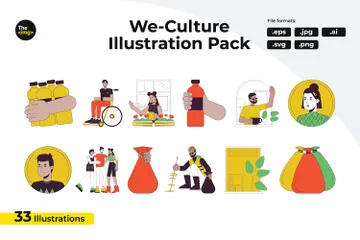 Nosotros-cultura Paquete de Ilustraciones