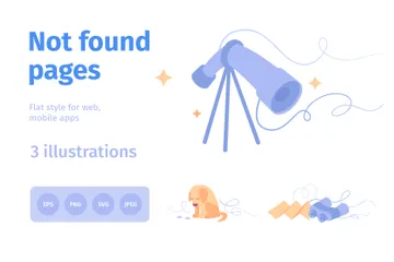"Not Found" Pages Illustration Pack
