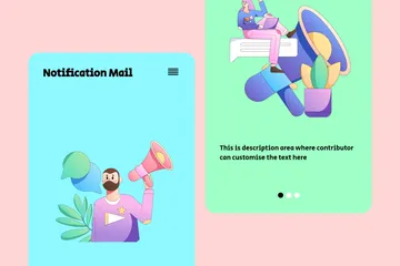 Notification Mail Illustration Pack