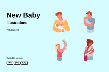 Nouveau bébé Illustration Pack