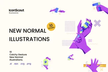 Nouvelle normalité Pack d'Illustrations