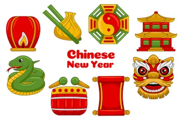 Nouvel An chinois Pack d'Illustrations