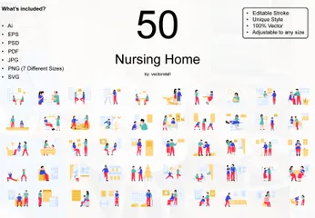 Nursing Home Illustration Pack