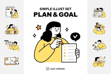 Plan et objectif Pack d'Illustrations