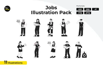 Ocupaciones laborales Paquete de Ilustraciones