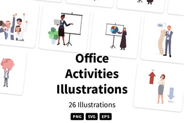 Office Activities Illustration Pack