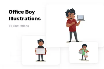 Office Boy Illustration Pack
