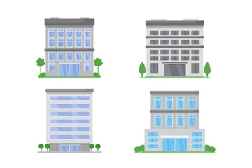 Office Buildings Illustration Pack