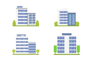 Office Buildings Illustration Pack