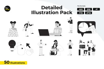 Office Employees Job Illustration Pack
