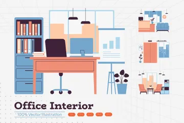 Office Interior Illustration Pack