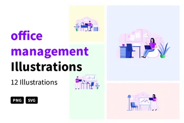 Office Management Illustration Pack