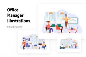 Office Manager Illustration Pack