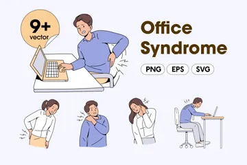 Office Syndrome Illustration Pack