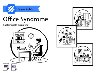 Office Syndrome Illustration Pack