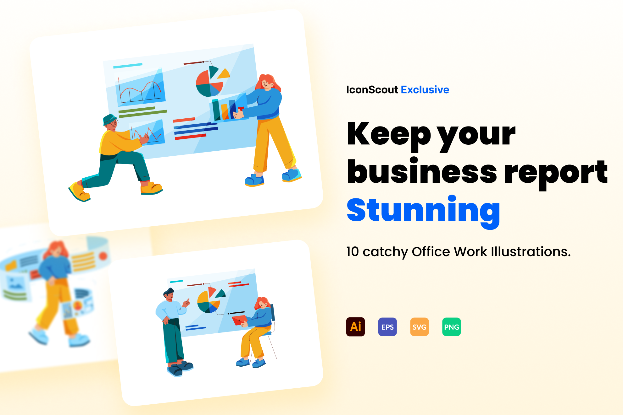 Office Work Illustration Pack 10 Business Illustrations Svg Png Eps Available 5689