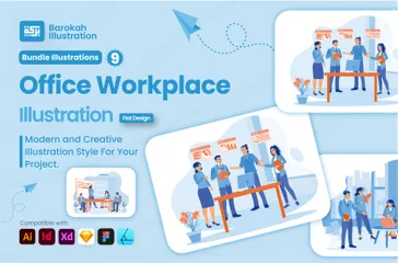 Office Workplace Illustration Pack