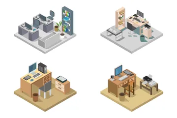 Office Workplace Illustration Pack