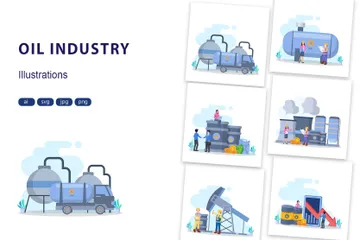 Oil Industry Illustration Pack