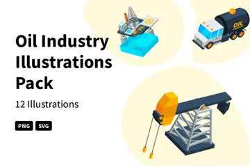 Oil Industry Illustration Pack