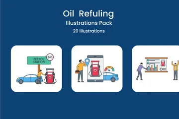 Oil  Refuling Illustration Pack