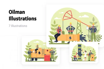 Oilman Illustration Pack