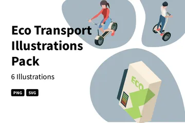 Öko-Transport Illustrationspack