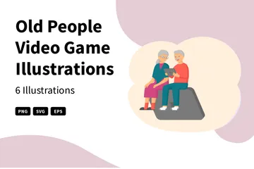 Old People Video Game Illustration Pack