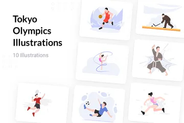 Olimpíadas de Tóquio Pacote de Ilustrações