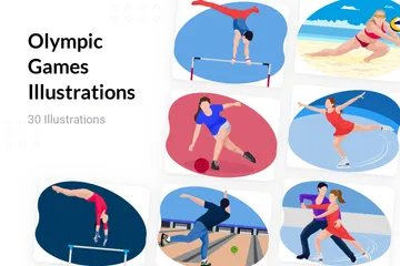 Olympische Spiele Illustrationspack