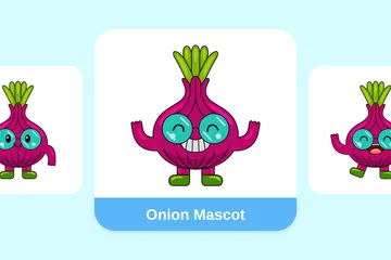 Onion Mascot Illustration Pack