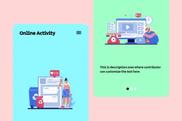 Online Activity Illustration Pack
