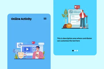 Online Activity Illustration Pack