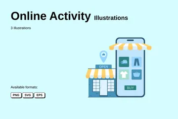 Online Activity Illustration Pack