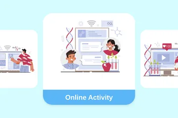 Online Activity Illustration Pack