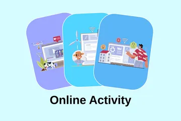 Online Activity Illustration Pack