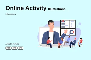 Online Activity Illustration Pack