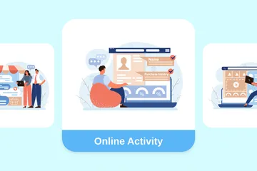 Online Activity Illustration Pack