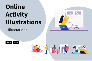 Online Activity Illustration Pack