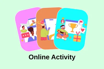 Online Activity Illustration Pack