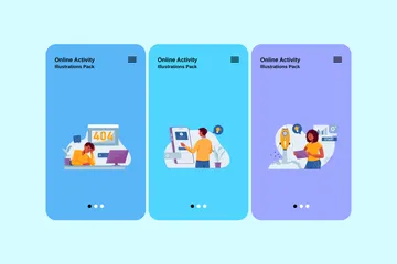 Online Activity Illustration Pack