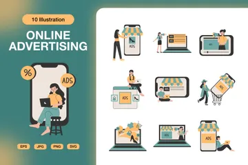 Online Advertising Illustration Pack