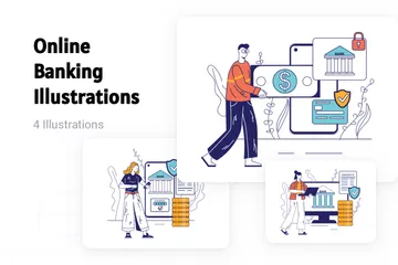 Online Banking Illustration Pack