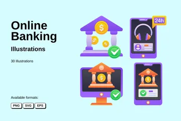 Online Banking Illustration Pack